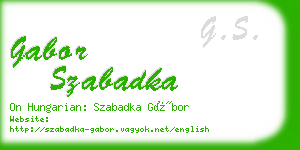 gabor szabadka business card